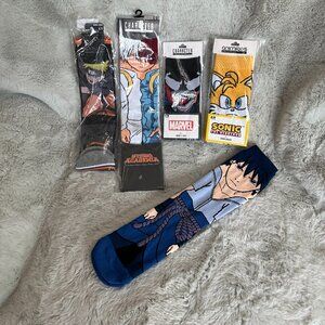 NWT - 5 pairs of Men's Anime and Marvel Socks